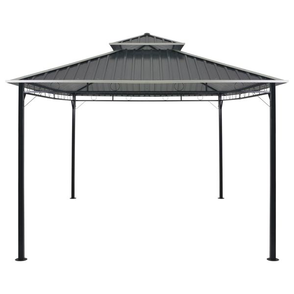 vidaXL Pavėsinė, pilka, 295x395x265 cm