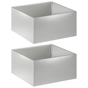vidaXL Sodo vazonas 2 vnt. Sidabrinė 100 x 100 x 40 cm