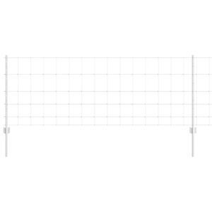 vidaXL Lauko laukinė tvora su stulpais 25 x 0,8 m Sidabrinė Tinklelis