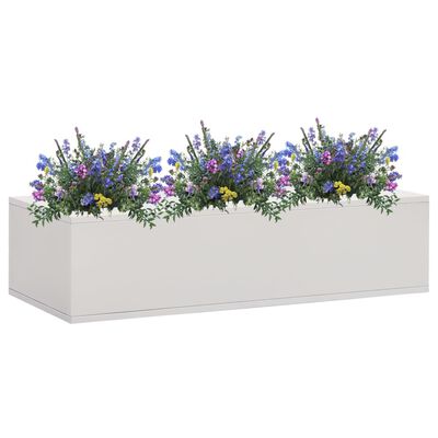 vidaXL Biuro dėžė gėlėms, šviesiai pilkos spalvos, 90x40x23cm, plienas