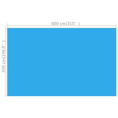 vidaXL Baseino uždangalas, mėlynas, 800x500cm, PE, stačiakampis