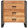 vidaXL Kabalas su stalčių Ruda 66 x 33 x 70 cm Kietos akacijos mediena