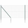 vidaXL Euro tvora su smeigėmis 25 x 1 m PVC dengtas plienas Žalia