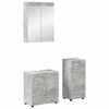 vidaXL Vonios baldų rinkinys TULUM 3 pcs Betono pilka 60 x 34 x 63 cm