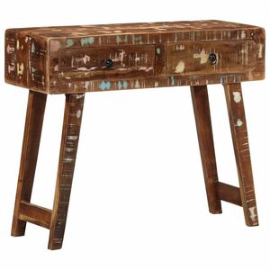 vidaXL Konsolinis staliukas, 90x32x75cm, perdirbtos medienos masyvas
