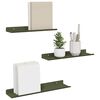 vidaXL Plūduriuojanti lentyna 3 pcs Alyvuogių žalia 40 x 9 x 2,5 cm