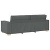 vidaXL Sofa 3 pcs Tamsiai pilka 220 x 80 x 84 cm Lino mi&scaron;inio audinys