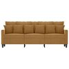 vidaXL Trivietė sofa, rudos spalvos, 180cm, aksomas