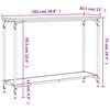 vidaXL Konsolinis staliukas, pilkas, 101x30,5x75cm, apdirbta mediena