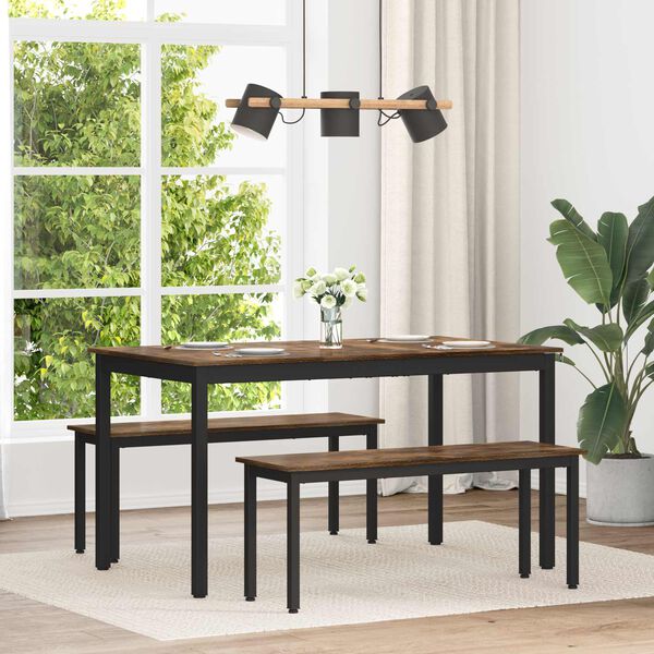 vidaXL Valgomieji stalai METALAS