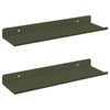 vidaXL Plūduriuojanti lentyna 2 vnt. Alyvuogių žalia 30 x 9 x 2,5 cm