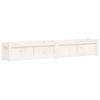 vidaXL Sodo lovelis, baltas, 180x31x31cm, pu&scaron;ies medienos masyvas