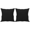 vidaXL Pagalvėlės, 2vnt., juodos, 40x40cm, mikropluo&scaron;to audinys