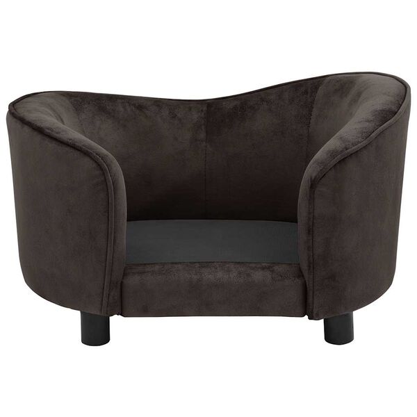 vidaXL Lova &scaron;unims, rudos spalvos, 69x49x40cm, pliu&scaron;as