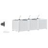 vidaXL Sodo vazonas 3 pcs Baltas Plastmasė