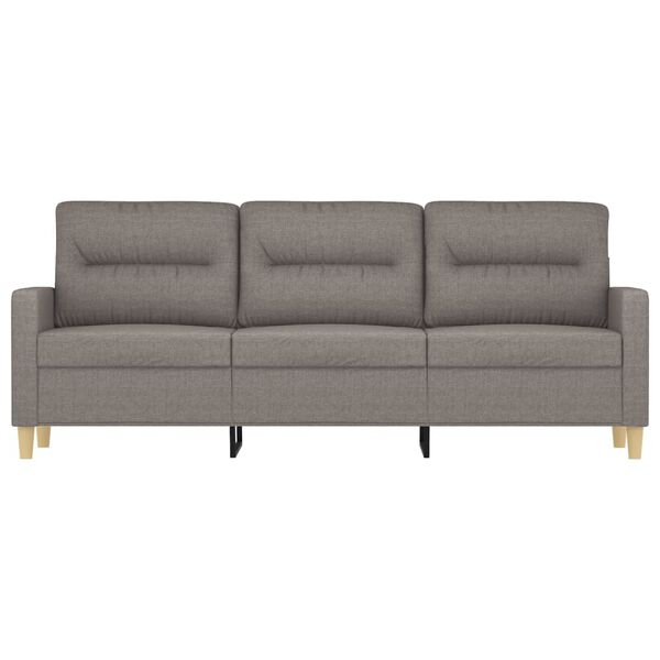 vidaXL Trivietė sofa, taupe spalvos, 180cm, audinys