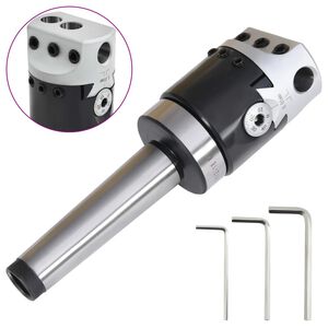 vidaXL F1-12 50mm gręžimo galvutė su MT3-M12 kotu tekinimo staklėms