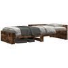 vidaXL Lovos Rėmas su Galvūgaliu Dūminio ąžuolo 80 x 200 cm