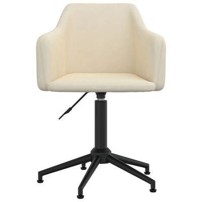 vidaXL Pasukama biuro kėdė, kreminės spalvos, aksomas