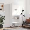 vidaXL Komoda, baltos spalvos, 69,5x34x180cm, apdirbta mediena