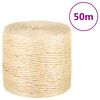 vidaXL Virvė, 50m, 100% sizalis, 4mm