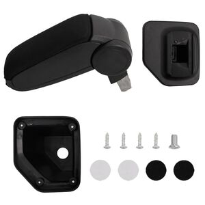 vidaXL Automobilio porankis, juodas, 15x32x(40-52) cm, ABS