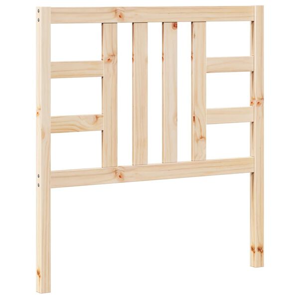 vidaXL Lovos galvūgalis, 96x4x100cm, pušies medienos masyvas