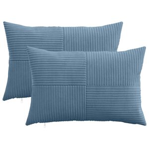 vidaXL Pagalvėlės užvalkalas 2 pcs ALMELO Mėlyna 30 x 50 cm mančester