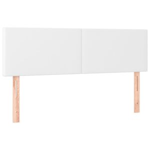 vidaXL Galvūgaliai, balti, 144x5x78/88 cm, dirbtinė oda