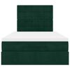 vidaXL Osmanų lovos rėmas su čiužiniais, žalias, 120x190 cm, aksomas
