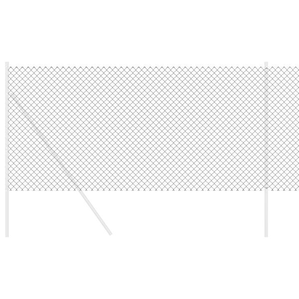 vidaXL Grandinės ry&scaron;io tvora Pilka 25 x 1,2 m Plienas