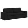 vidaXL Sofa 2 pcs Juoda 182 x 80 x 82 cm audinys