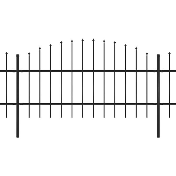 vidaXL Sodo tvora su iešmeliais, plienas, 537x100cm, juoda