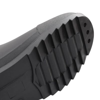 vidaXL Guminiai batai, juodos spalvos, PVC, 45 dydžio