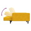 vidaXL Dvivietė sofa-lova, geltonos spalvos, aksomas