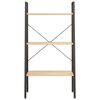 vidaXL Pastatoma lentyna, 3 aukštų, šviesiai ruda/juoda, 56x35x108cm