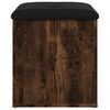 vidaXL Suoliukas-daiktadėžė, dūminis, 42x42x45cm, apdirbta mediena
