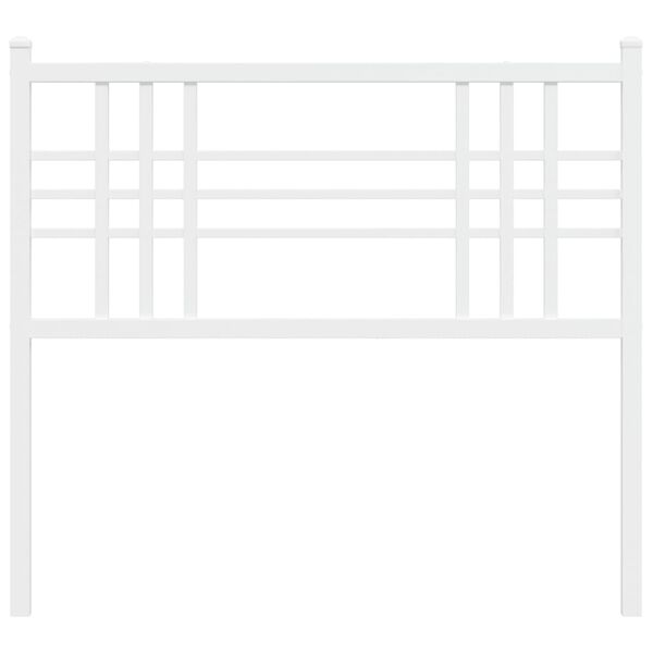 vidaXL Metalinis galvūgalis, baltos spalvos, 107cm