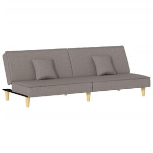 vidaXL Dvivietė sofa-lova, taupe spalvos, audinys