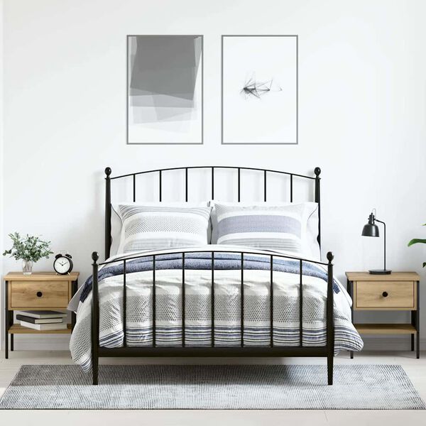 vidaXL Naktinis staliukas 2 pcs artisano ąžuolo 40 x 42 x 45 cm