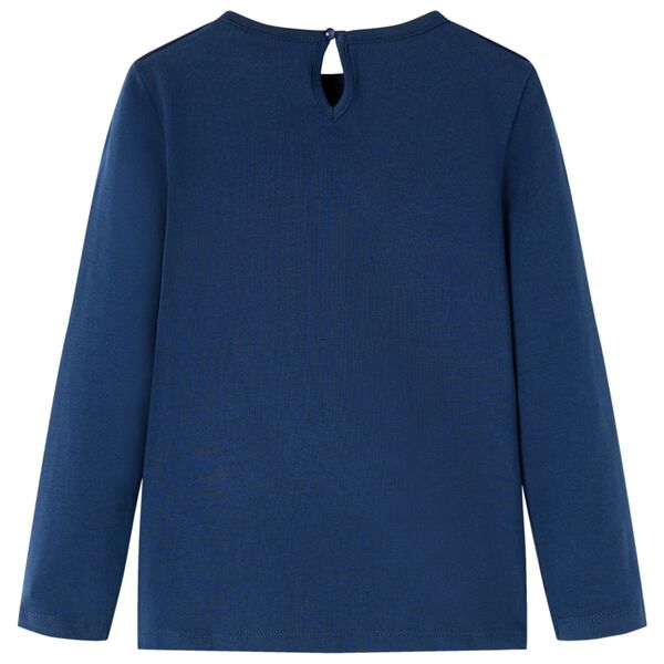Vaikiški marškinėliai ilgomis rankovėmis, tamsiai mėlyni
