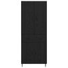 vidaXL Auk&scaron;tas spintelė 2 pcs Juodas ąžuolas Apdirbta mediena