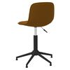 vidaXL Pasukama valgomojo kėdė, rudos spalvos, aksomas