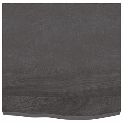 vidaXL Vonios stalviršis, tamsiai rudas, 60x60x(2-6)cm, mediena