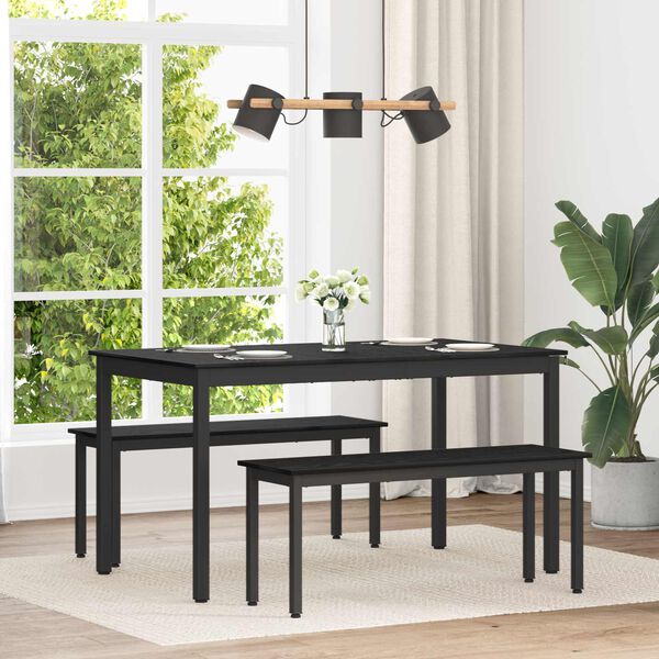 vidaXL Valgomieji stalai METALAS