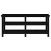 vidaXL Darbastalis, juodas, 181x50x80cm, pu&scaron;ies medienos masyvas