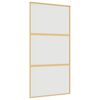 vidaXL Stumdomos durys, auksinės, 102,5x205cm, ESG stiklas/aliuminis