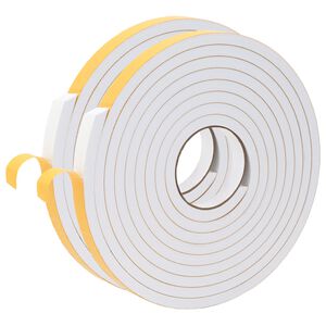 vidaXL Savigautinė putų juosta 2 vnt. Balta 20mm x 5m CR putplastis
