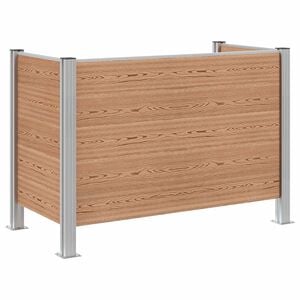 vidaXL Atliekų konteinerio tvora Ruda 161 x 85 x 115 cm Alavas ir WPC