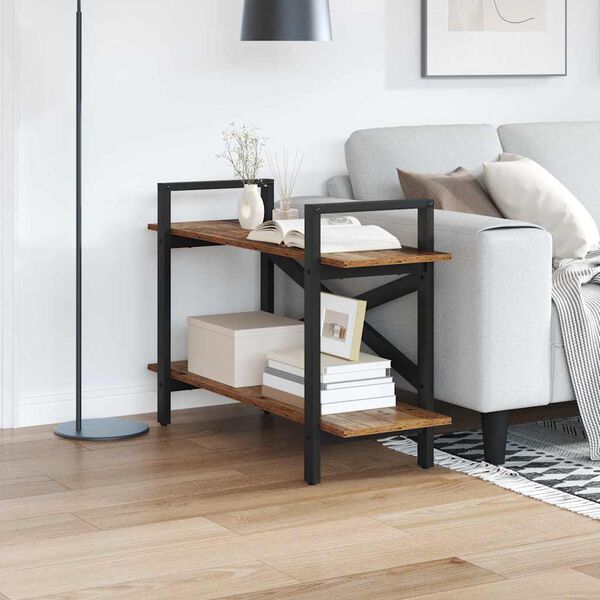 vidaXL Knygų lentyna Senovinis medis 100 x 33,5 x 64 cm